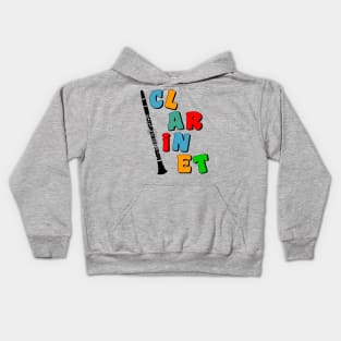 Colorful Clarinet Kids Hoodie